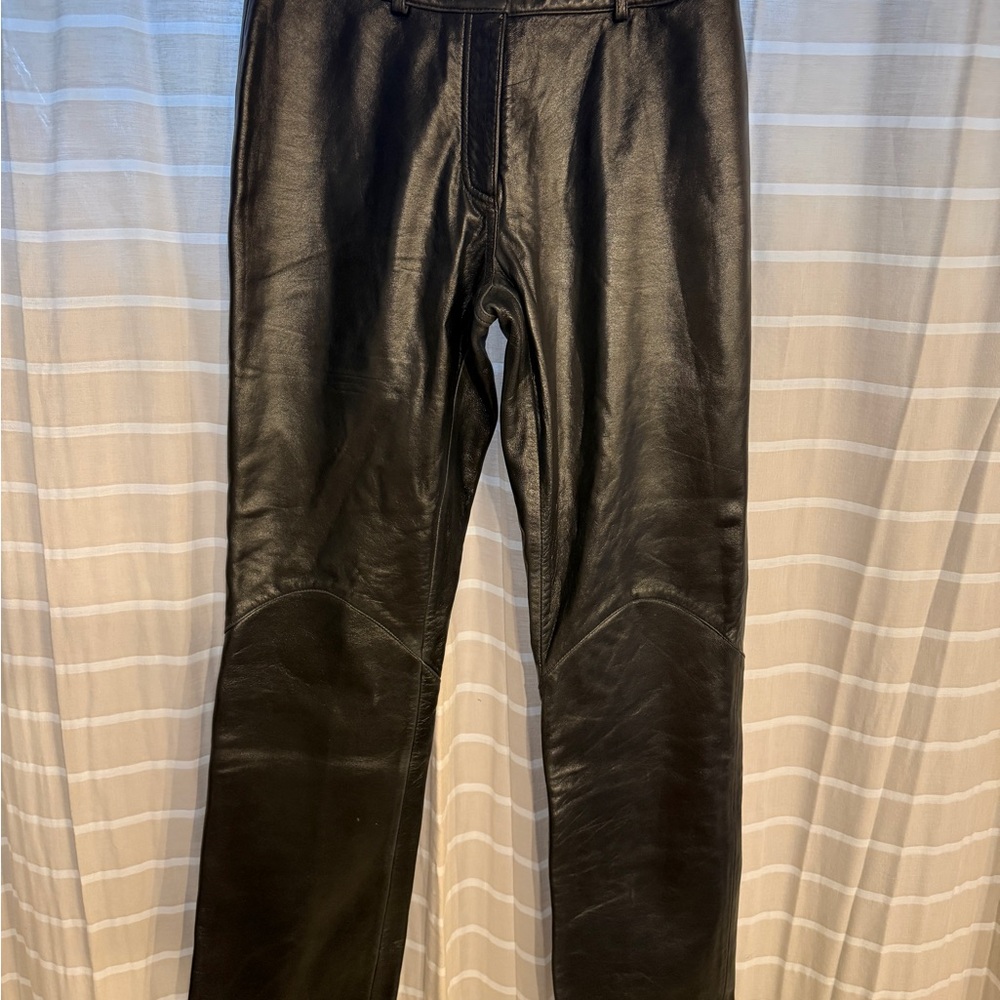 Newport News Women's Black Leather Pants